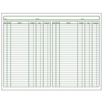 Patterson Dental Exam/Continuation Forms, 110 lb Index Stock, 11" W x 8-1/2" H, 2-Sided, Green Design, 100/Pkg - Exam/Continuation Forms, 110 lb Index Stock, 11" W x 8-1/2" H, 100/Pkg - Dental Exam - Image 1