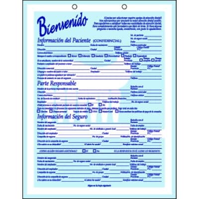 Spanish Patient Information, Toothbrush ColorForms™, 8-1/2" W x 11" H, 100/Pkg - Form thumbnail 2