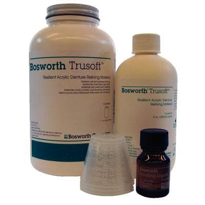 Trusoft Resilient Denture Acrylic Relining Material Bulk Kit, 1 lb Powder, 8 oz Liquid, 1/3 oz Bonding Liquid, 0921253 thumbnail 18