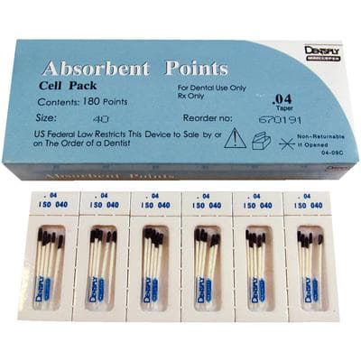 Dentsply Sirona Maillefer Absorbent Paper Points, .04 Taper, ISO #40 (Black), Sterile, Cell Pack of 180, 670191 thumbnail 15