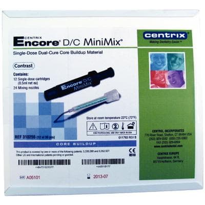 Encore D/C MiniMix Core Build-Up Material, Kit, 0.5 ml, Contrast Blue, 36/Pk, 310255 thumbnail 17