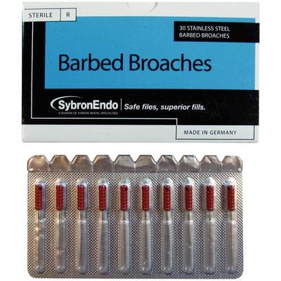 Kerr Barbed Broaches, X-Fine (Red), 21mm/22mm, Presterilized, 30/Pkg, #17010 thumbnail 15