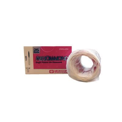 Microcopy NeoDiamond Flame 1512.8F Disposable Diamond Bur, Fine Grit, Friction Grip, 1.2mm Diameter, 8.0mm Length, 25/Pack, #862-012 thumbnail 5