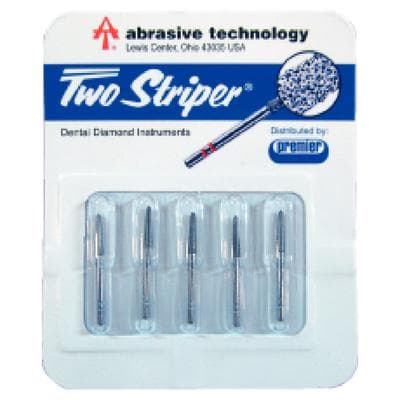 Two Striper MFS Finishing Diamond Bur FG #257 MF3, Ultra Fine (10 micron), Round-End Taper, 1.8 mm Major/1.2 mm Minor Diameter, 5/Pkg, 2015858 thumbnail 11
