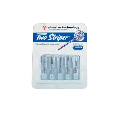 Premier Two Striper Diamond Burs, Friction Grip, Assorted Crown Pack, Coarse, 5/Pk, 2015500 thumbnail 9
