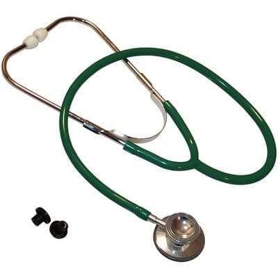 BV Medical Professional Dual Head Stethoscope, Adult, Green, 32" Overall Length, 1/Pkg - Professional Stethoscope - Stethoscope Dual Head Green - Image 1