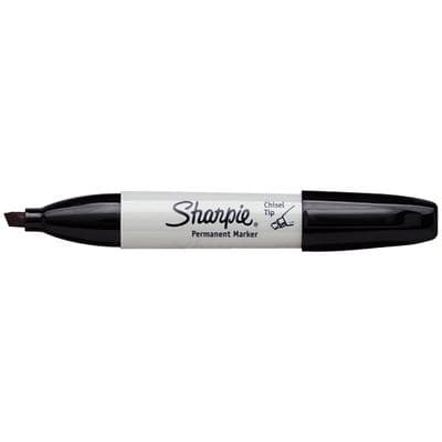 Sharpie Permanent Marker, Chisel Tip, Black, 5.3mm, 12/Box, SAN 38201 thumbnail 2