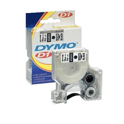 Dymo D1 High-Performance Polyester Removable Label Tape, Black on White, 0.5" x 23ft, DYM 45013 thumbnail 2