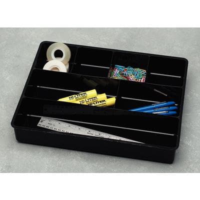 Rubbermaid Plastic Deep Drawer Director Tray, Black, 15" W x 2-3/8" H x 12" D, RUB 11906ROS thumbnail 2