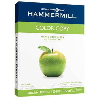 Hammermill Color Copier Paper, White, 8-1/2" x 11", 28 lb, 100 Brightness, 500 Sheets/Ream, HAM 10246-7 thumbnail 2