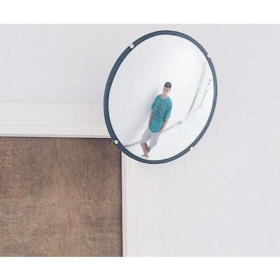 SeeAll 160 Degree Convex Security Mirror, 12" Diameter, with Mounting Brackets thumbnail 2