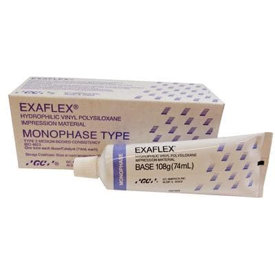 EXAFLEX® Vinyl Polysiloxane Impression Material, Monophase, No Frill Refill, 2 x 74 ml Tubes, 138420 thumbnail 8