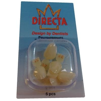 Directa Temporary Polycarbonate Crown Refill, Cuspid, Size 37, Translucent, 5/Pkg thumbnail 4