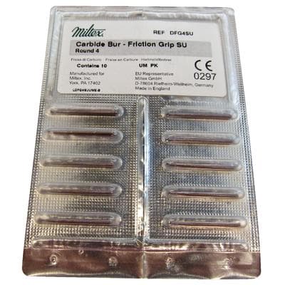 Miltex Surgical Carbide Bur FG #4, Round, Surgical Length, 10/Pk, DFG4SU thumbnail 12