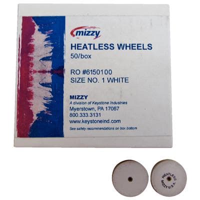 Mizzy Heatless Wheels, #1, White, 3/16" x 1" (4.8 x 25.4 mm), 50/Pkg, 1900241 thumbnail 6