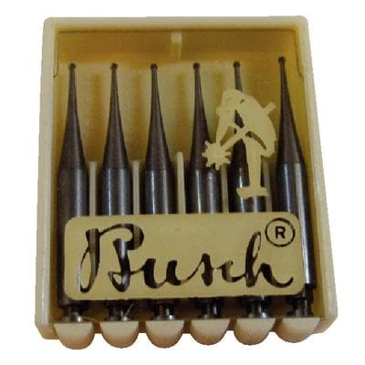 Busch Tungsten Vanadium Carbide Excavating Bur, Round, Bur #1/2, ISO Size 006, Right-Angle Latch, 1/Pkg - Busch® Tungsten Vanadium Carbide Excavating Burs – Round, Bur #1/4-1/2 - Bur #1/2, ISO Size 006, RA - Image 1