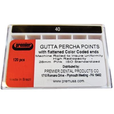 Premier Gutta Percha Points, ISO #40, .02 Taper, 28mm, Color-Coded, 120/Box, 9056006 thumbnail 6