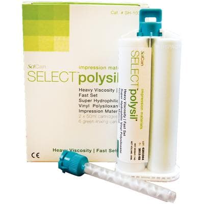 SELECT Polysil® SH Impression Material Cartridge Refill, Heavy Body, Fast Set, 2x50ml, SH-103/F - SELECT Polysil® SH Impression Material Cartridge Refill - Heavy Body, Fast Set - Image 1