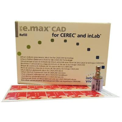 IPS e.max CAD CEREC/inLab HT I12 D4 Lithium Disilicate Milling Blocks, High Translucency, Shade D4, 5/Box thumbnail 9