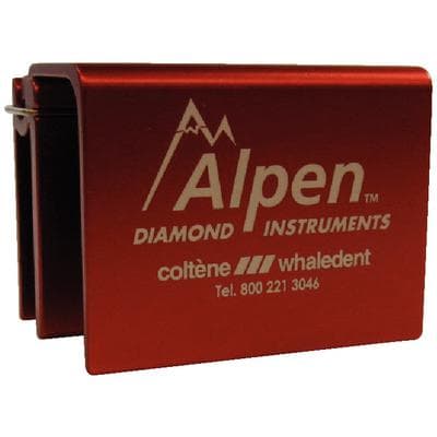 Alpen Autoclavable Bur Block, FG, Red, 10 Holes, Anodized Aluminum, R50010 thumbnail 3