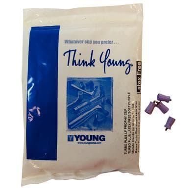 Young Dental Turbo Plus Prophy Cup, Latex-Free, Soft, Purple, Screw-Type, Long, 144/Pkg, 053601 thumbnail 9