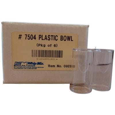 Whip Mix Vac-U-Mixer Plastic Bowl, 1" I.D. x 1-7/8" Deep, 6/Pkg, 7504 - 7504 Vac-U-Mixer Plastic Bowl – 1" I.D. x 1-7/8" Deep, 6/Pkg - 7504 Vac-U-Mixer Plastic Bowl – 1" I.D. x 1-7/8" Deep, 6/Pkg - Image 1