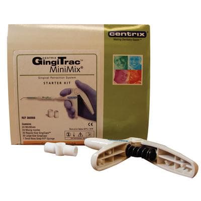 GingiTrac MiniMix VPS Gingival Retraction System Starter Kit, 24 Cartridges, 24 Mixing Nozzles, 20 Regular & 20 Large GingiCaps, 1 Snub-Nose Snap-Fit Gun, 360068 thumbnail 6