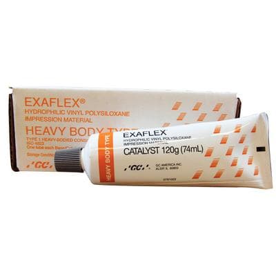 EXAFLEX® Vinyl Polysiloxane Impression Material, "No Frill" Refill - Heavy Body, 74ml Base + 74ml Catalyst - EXAFLEX® Vinyl Polysiloxane Impression Material, “No Frill” Refill - Heavy Body - Image 1