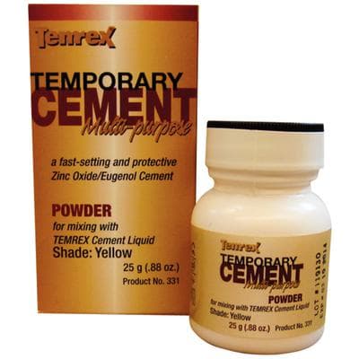 Temrex Zinc Oxide Eugenol (ZOE) Temporary Cement, Yellow Powder Refill, 25 g Bottle, 331 thumbnail 8