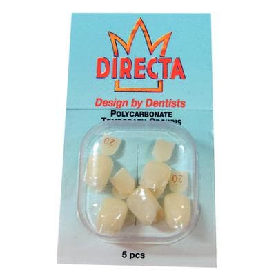 Directa Polycarbonate Temporary Crown #20, Upper Lateral, Translucent, Refill Pack of 5, 609220 thumbnail 6