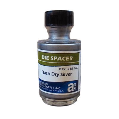 American Dental Supply Silver Die Spacer Flash Dry, 1 oz Bottle Refill with Brush thumbnail 3
