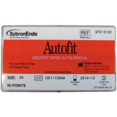 Kerr Autofit Greater Taper Gutta-Percha Cones, 0.06 Taper, 50/Pk, 972-0102 thumbnail 17
