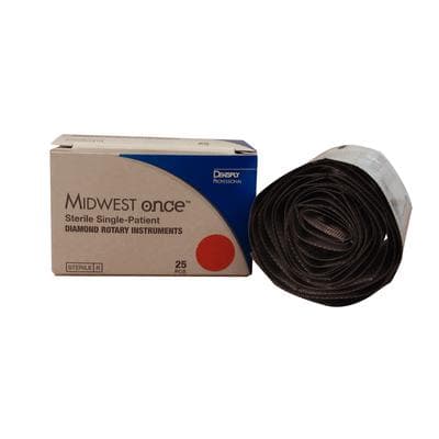 Midwest Once Single-Use Diamond Bur, Coarse, Gross Reduction, FG, #6051-017, 1.7mm Diameter, 8.0mm Length, 25/Box, 16051017C thumbnail 5