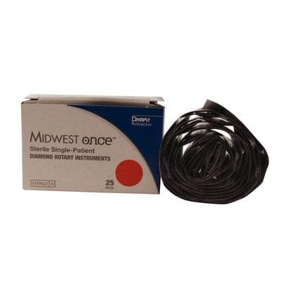 Midwest Once Single Use Diamond Bur, FG, Coarse, Cylinder Round End, #847KR-016, 1.6 mm Diameter, 8.0 mm Length, 25/Pkg, 1847KR016C thumbnail 12