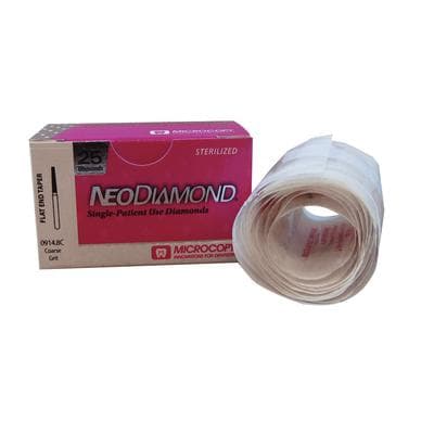 NeoDiamond FG Diamond Bur, Coarse Grit, Flat End Taper, #0914.8C, 1.4 mm Diameter, 8.0 mm Length, 25/Pkg thumbnail 7