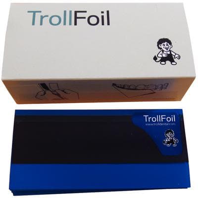 TrollFoil Double-Sided Articulating Foil, Blue, 8 Microns, Pre-Mounted, 3" x 3/4", 100/Pk, 12000101 thumbnail 14