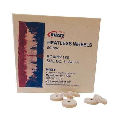 Keystone Industries Mizzy Heatless Wheel #11, White, 5/8" x 1/8" (15.8 x 3.1 mm), 50/Pack, 1900252 thumbnail 3