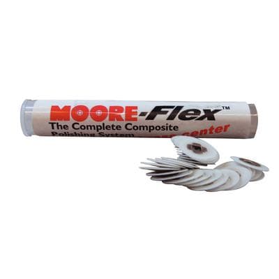E.C. Moore Moore-Flex Aluminum Oxide Finishing & Polishing Discs, 1/2" Regular Coarse, Brass Center, 100/Bx thumbnail 5