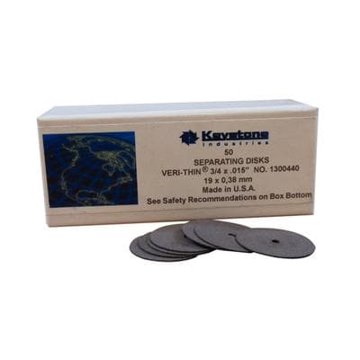 Keystone Veri-Thin Separating Discs, 3/4" x .015" (19 x 0.38 mm), Silicon Carbide, Light Gray, 50/Box, 1300440 thumbnail 5