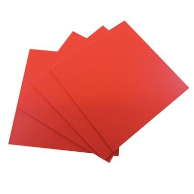 Buffalo Dental Tray Material, Pink Polystyrene Sheets, 5" x 5", .080" (2.0mm), Pack of 25 thumbnail 4