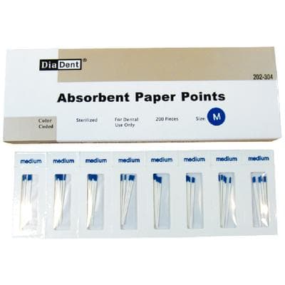 Diadent Paper Points, Accessory Sizes, Non-Marked, Medium, Cell Pack of 200, 202-304 thumbnail 17