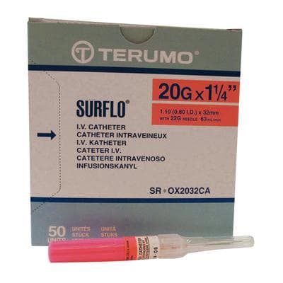 Terumo Surflo IV Catheter, 20 Gauge x 1-1/4", Pink, 50/Box, SROX2032CA thumbnail 6