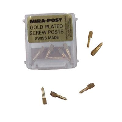 Mirapost Classic Gold Plated Screw Posts – Refill, Size S-3, 8 mm Length, 1.2 mm Diameter, 12/Pkg thumbnail 3