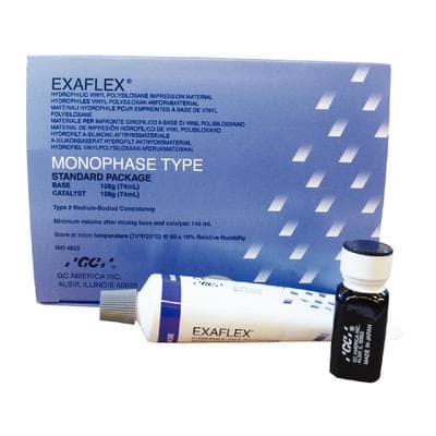GC America EXAFLEX® Monophase Hydrophilic VPS Impression Material, Purple, Standard Pack (74 mL Base + 74 mL Catalyst + Mixing Pad), #138401 thumbnail 9
