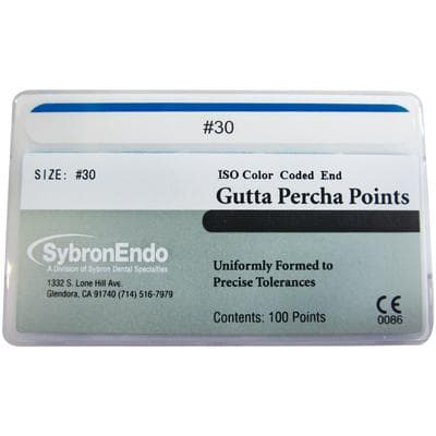 Kerr Standardized Gutta Percha Points, 0.02 Taper, ISO Size #30, Blue, 100/Box, Ref 12651 thumbnail 9