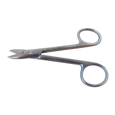 J&J Instruments Crown & Collar Scissors, 4.5" Straight, Serrated, Stainless Steel, 12-030 thumbnail 6