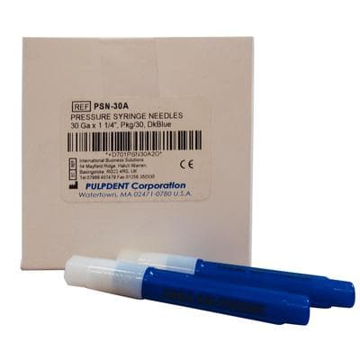 Pulpdent Pressure Syringe Needles, 30 Gauge x 1-1/4", Dark Blue, Blunt, Disposable, 30/Box, PSN-30A thumbnail 8