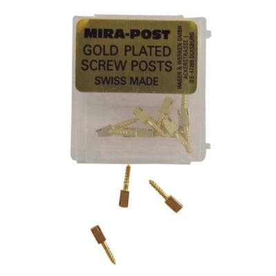 Mirapost Classic Gold Plated Screw Posts – Refill, Size S-1, 8 mm Length, 0.90 mm Diameter, 12/Pkg thumbnail 3