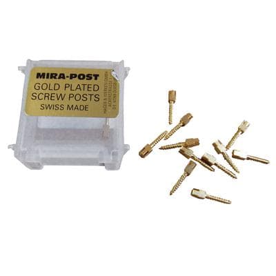Mirapost Classic Gold Plated Screw Posts, Refill, Size M-1, 9.5 mm Length, 0.9 mm Diameter, 12/Pkg thumbnail 3