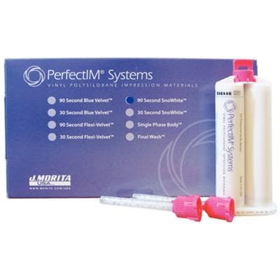 PerfectIM Systems Vinyl Polysiloxane Impression Material, 90 Second SnoWhite Cartridge Kit, 3 x 50 ml Cartridges + 12 Mixing Tips, 21-300950 thumbnail 9